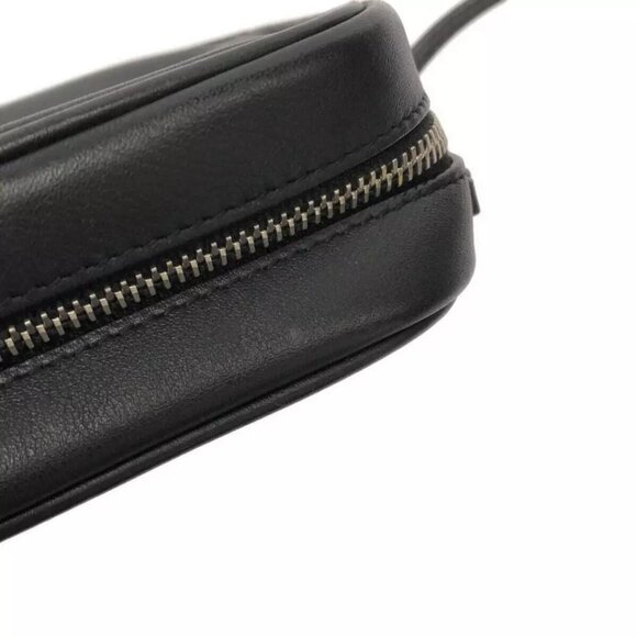 SAINT LAURENT PARIS Black Navy Multi Leather Glitter Shoulder Bag 779-021525 - Picture 11 of 13